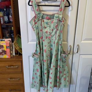 Hell Bunny Vixen strawberry flower dress